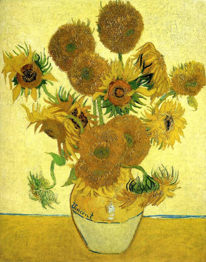 Still Life – Vase with Fifteen Sunflowers Vincent van Gogh
