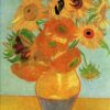 Still Life Vase with Twelve Sunflowers