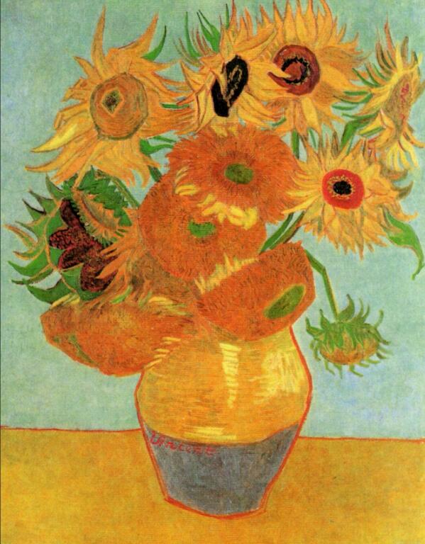 Still Life Vase with Twelve Sunflowers