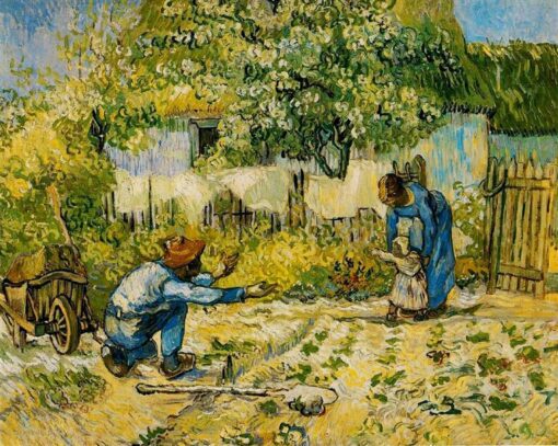 First Steps (after Millet)-dafen oil painting