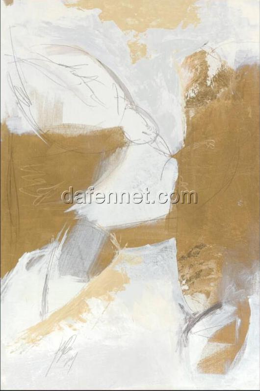 Golden Abstract Oil Painting Modern Art Creative Oil Painting