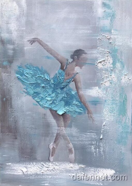 Hand Painted Ballerina Portrait Oil Painting,Sofa Wall Art – dafen village custom