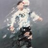 Original Oil Painting Works Football King Messi