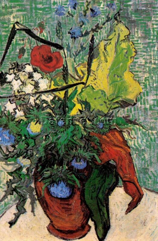 Wild Flowers and Thistles in a Vase -Vincent van Gogh