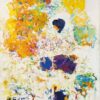 Warm color abstract oil painting, modern style living room oil painting