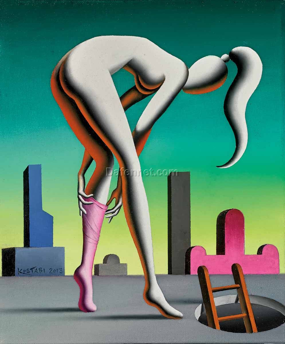 Mark Kostabi, Self Transformation, oil on canvas-oil painting reproduction