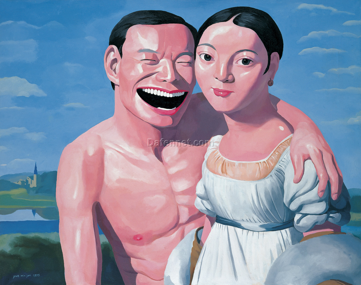 Laughing Man- yue minjun art for sale