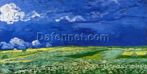 Wheatfields under Thunderclouds -Vincent van Gogh-oil painting reproduction