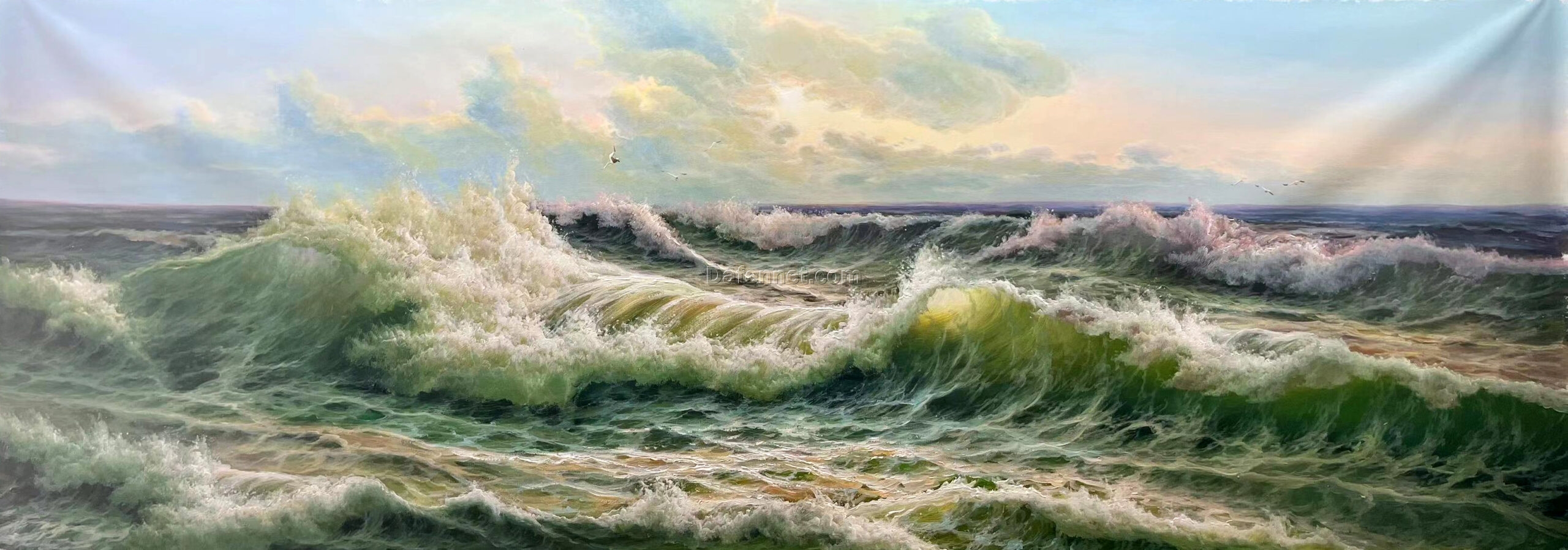 Reproduction of the sea oil painting Appreciation of works photos Dafen village oil painting