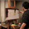 An old photo painted into oil painting size is 8.5*11 inches