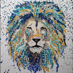 Lion’s Majesty: Abstract Oil Painting – A Fusion of Wild Beauty and Artistic Imagination
