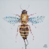 Bee Splendor: Original Acrylic and Oil Painting of Bees on Large Canvas - Nature-Inspired Wall Art for Home Décor