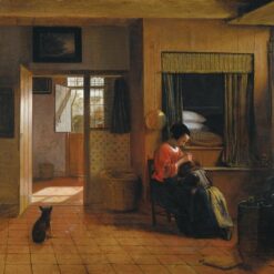 Interior with a Mother delousing her Child