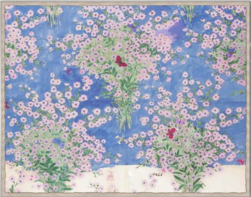 Fluttering Wings and Blooming Bliss: An Exquisite Nature-Inspired Artwork Capturing Butterflies and Daisies