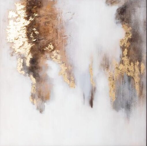 Golden Elegance: Minimalist Abstract Oil Painting – Luxurious Modern Art for Sophisticated Decor