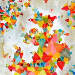 Modern Abstract Oil Painting from Dafen Village: Captivating Geometric Shapes Artwork for Contemporary Home Decor