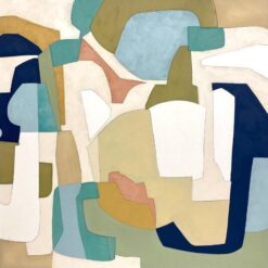 Minimalist Color Block Abstract Oil Painting: Modern Artwork for Contemporary Home Decor