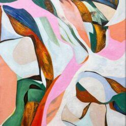 Original Colorful Canvas Oil Painting, Large Abstract Color Wall Art, Modern Acrylic Painting, Bohemian Style Artwork