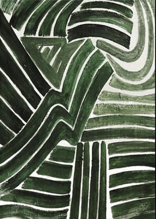 Emerald Green Elegance: Minimalist Abstract Wall Art, Vibrant Green Canvas, Modern Green Artwork for Chic Decor