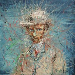 Zeng Fanzhi Style Van Gogh Portrait - Da Fen Village Art Studio Handmade Oil Painting Replica for Art Enthusiasts and Collectors