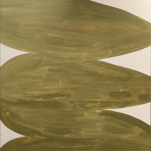Oversized Green Abstract Painting – Minimalist Mid-Century Modern Art for Contemporary Spaces