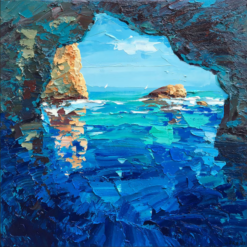 Blue Grotto Capri Island Original Art - Impressionist Seascape Painting