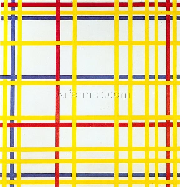 Vibrant Abstraction: ‘New York City I’ by Piet Mondrian – Explore Neoplasticism