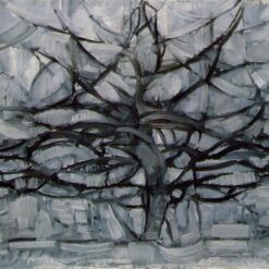 Geometric Nature: 'The Gray Tree' by Piet Mondrian - A Cubist Landscape Masterpiece