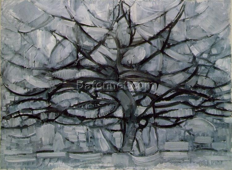 Geometric Nature: ‘The Gray Tree’ by Piet Mondrian – A Cubist Landscape Masterpiece