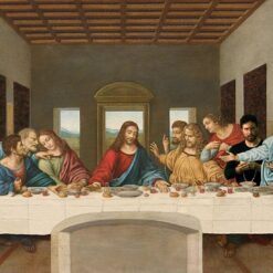 The Last Supper Painting | Famous Biblical Artwork, Leonardo da Vinci Masterpiece, Christian Religious Art, Classic Wall Decor