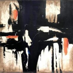 Extra Large Original Brown Painting | Abstract Art in Black, Contemporary Minimalist Textured Oil Painting