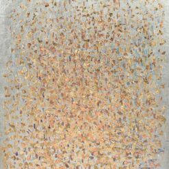 Silver Foil Abstract Oil Painting: Modern Minimalist Art from Dafen Village