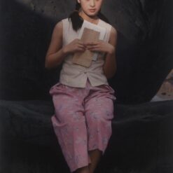 Wang Yidong oil painting reproduction  Traditional Chinese art Chinese village girl painting