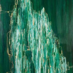 Green Jade Abstract Oil Painting: Modern Minimalist Style Decorative Art for Contemporary Home Interiors