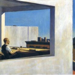 DaFen Village Art Studio Presents: Edward Hopper's 'Office in a Small City'—1953 New Realism Cityscape Masterpiece, Displayed at Metropolitan Museum of Art, NYC