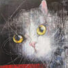 Custom Cat Portrait Original Art in Impressionist Style - Creative Impressionism Oil Painting Artwork for Home Decor