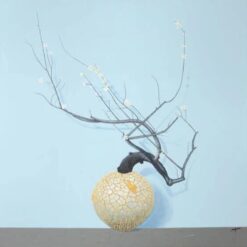 Modern Chinese Style Decorative Oil Painting - Elegant Plum Blossom Artwork for Sophisticated Home Decor