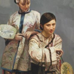 Chen Yifei’s 'Old Dream on the Sea: Two Beauties' - Vintage Chinese Art Elegance for Exclusive Collections