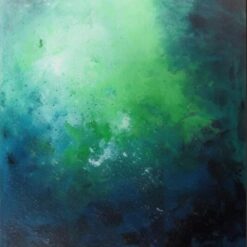 Vibrant Emerald Green Abstract Oil Painting on Acrylic Canvas - Contemporary Art for Modern Interiors