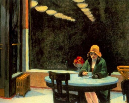 Edward Hopper’s Automat Replica: Exquisite Handcrafted Oil Painting from Dafen Village Studio