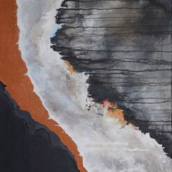 Buy Modern Abstract Blue Orange River Art Canvas - Landscape Wall Art for Home Decor from Dafen Village Oil Painting Studio
