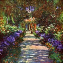 Experience Monet's Magic: 'Garden at Giverny' Oil Painting Reproduction from DaFen Village Art Studio
