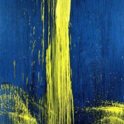 Stunning Golden Waterfall Abstract Oil Paintings: Discover Unique Artwork at Dafen Village Studio