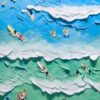 Explore Hand-Painted Large-Scale Minimalist Ocean Art: Textured Abstract Contemporary Paintings from Dafen Village Studio