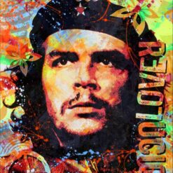 Che Love by Bernd Luz: Vibrant 2015 Pop Art Portrait on Canvas