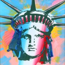 Liberty Head by Peter Max: 1986 Figurative Pop Art Masterpiece from Dafen Village Art Studio – Order Custom Reproductions