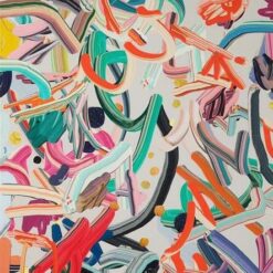 Colorful Lines in Abstract Oil Painting: Custom Artwork Available at Dafen Village Art Studio