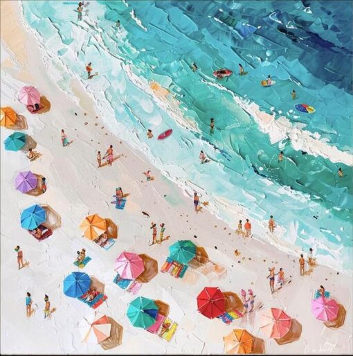 Captura la Costa: Pinturas al óleo personalizadas de vacaciones junto al mar y el sol dorado de los artistas de Dafen Village: mejore su espacio hoy mismo