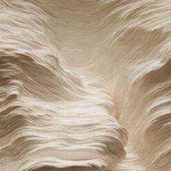 Large Minimalist Beige Wave Abstract Canvas Art - Elegant Wave-Inspired Handcrafted Painting from Dafen Village Studio, Ideal for Modern Home or Office Decor
