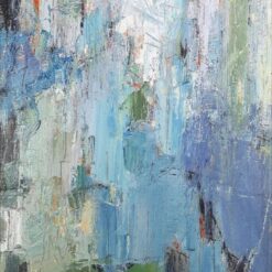 Stunning Blue Textured Modern Abstract Oil Painting | Dafen Village Art Studio